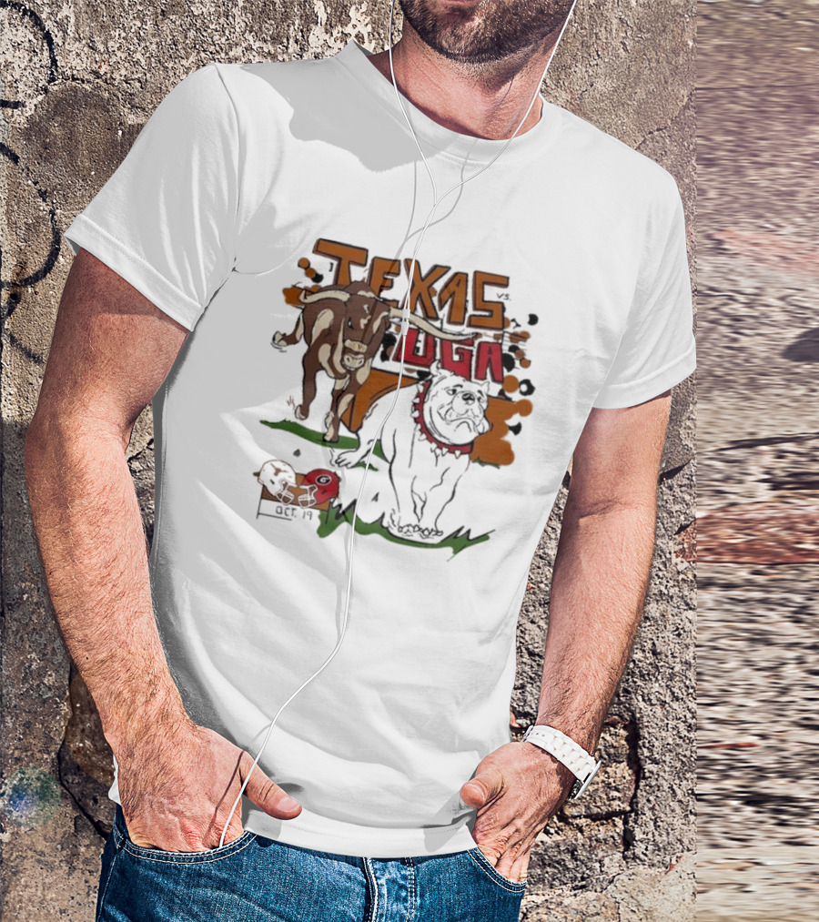 Texas Longhorns Vs Georgia Bulldogs October 19 Duel T-Shirt