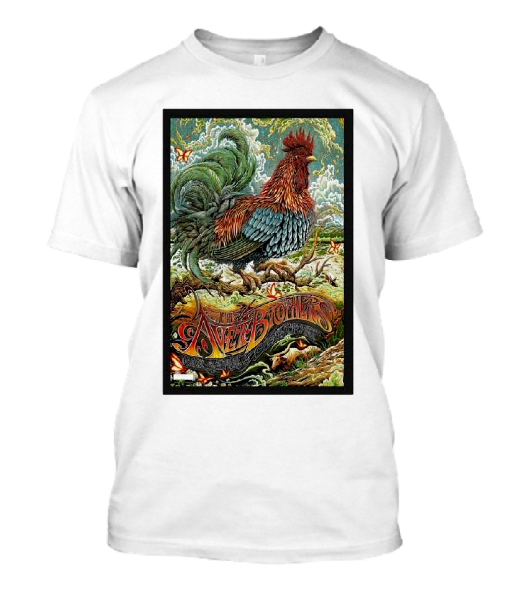 The Avett Brothers October 11 2024 Texas Trust CU Theatre Grand Prairie TX Rooster T-Shirt