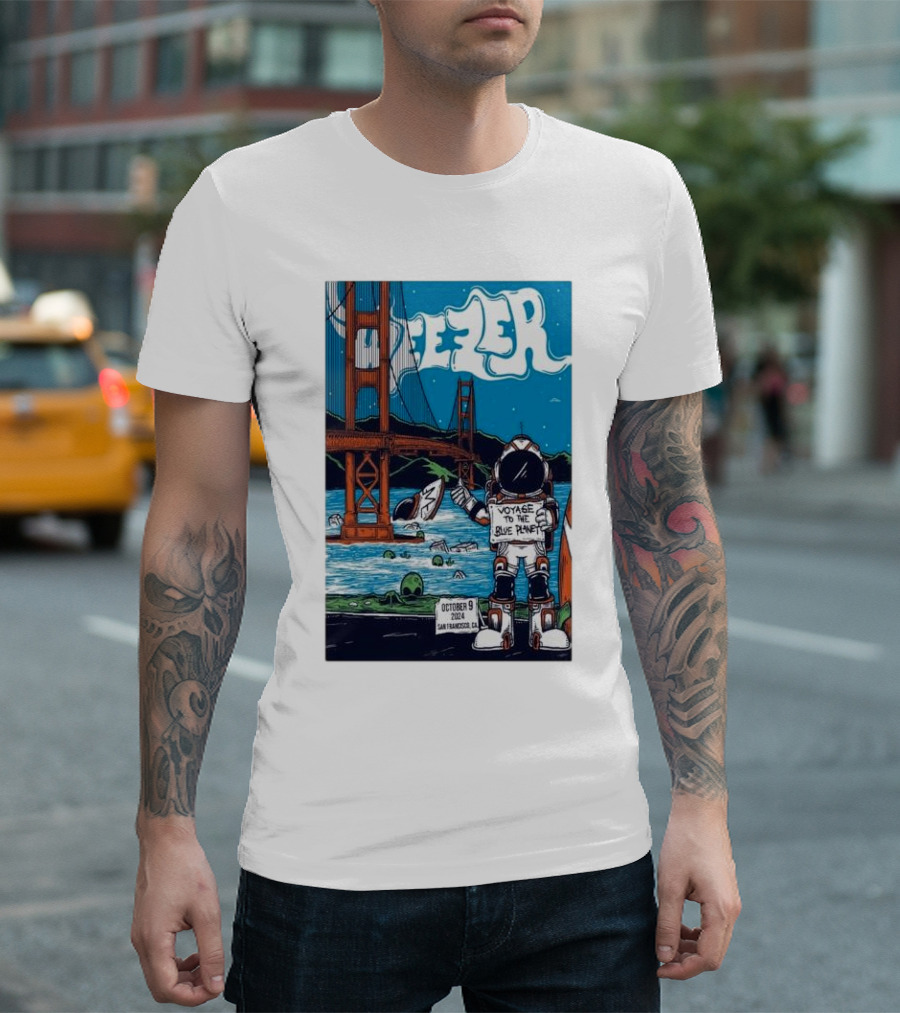 Weezer Voyage to the Blue Planet at Chase Center San Francisco CA October 9 T-Shirt