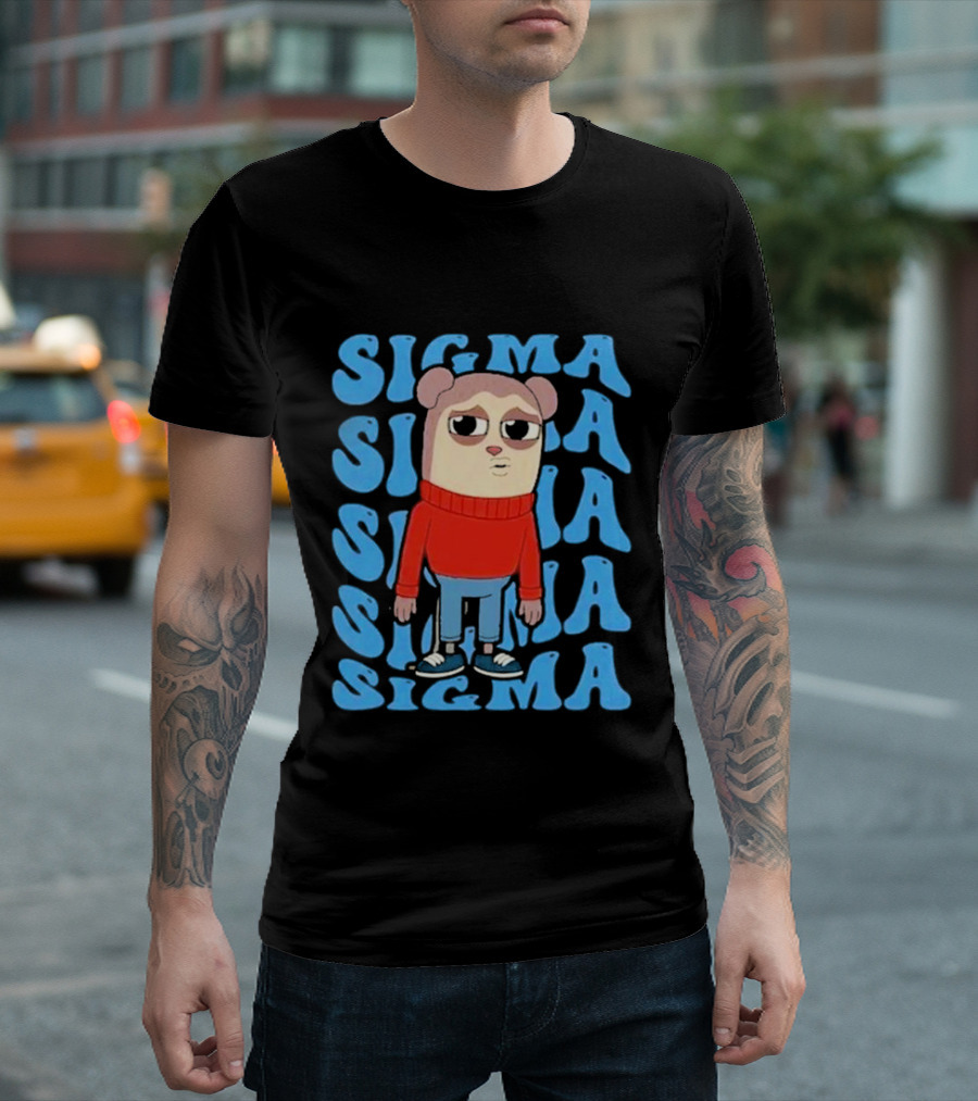 Sigma Max The Monkey Character in Red T-Shirt