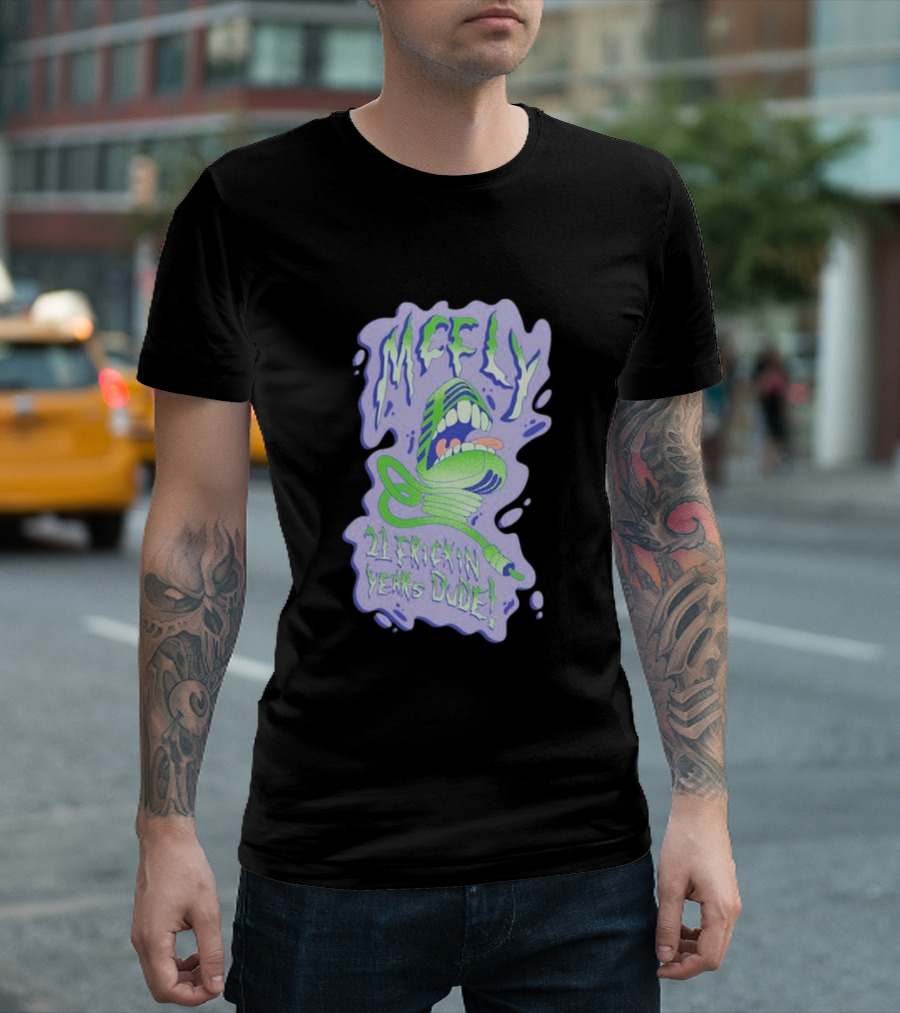 McFly 21 Frickin Years Dude Retro Microphone T-Shirt