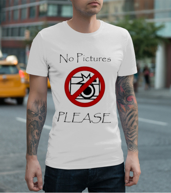Joeyy No Pictures Please Camera Icon T-Shirt