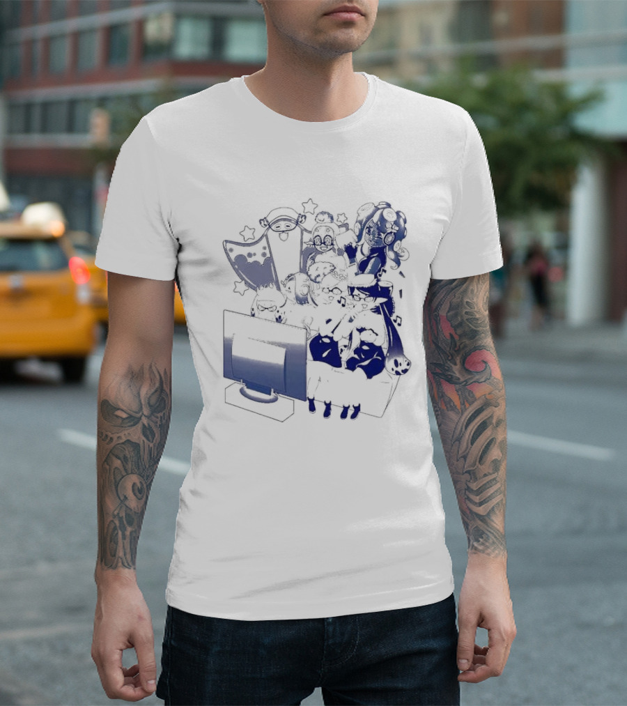 Karaoke Night Coinbox Splatoon Characters Gaming Party T-Shirt
