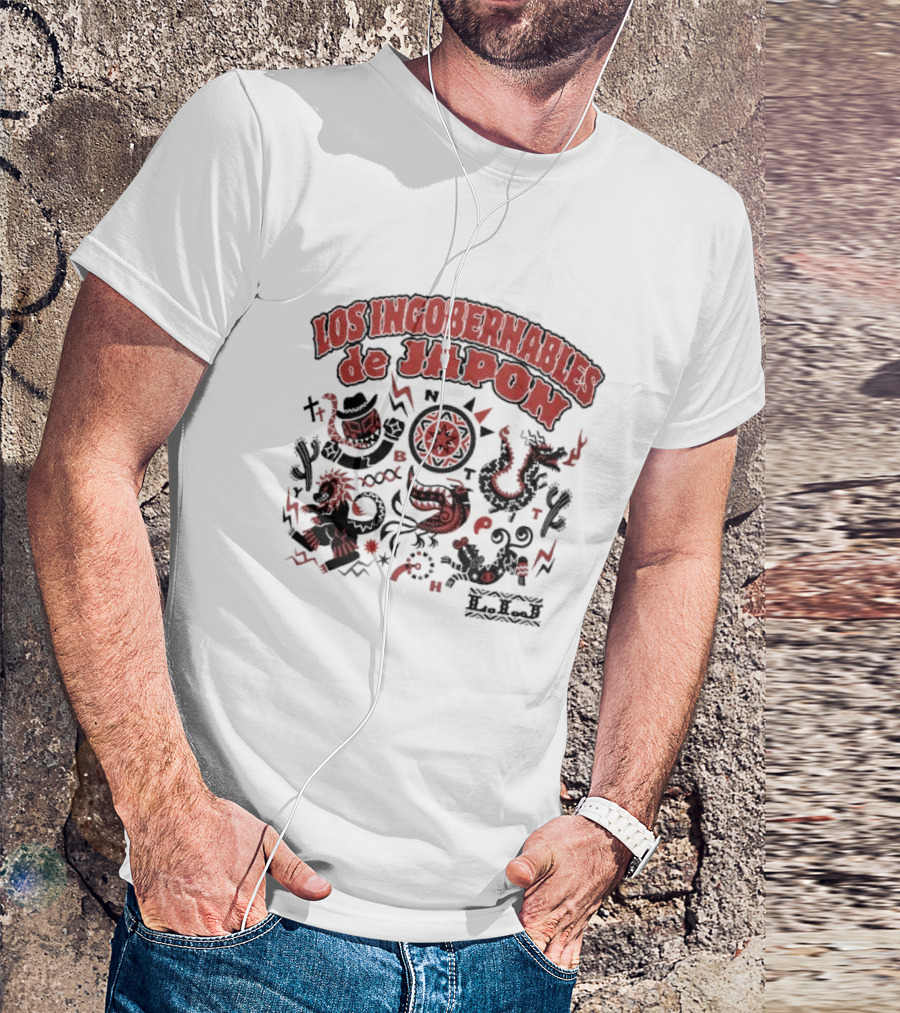 Los Ingobernables De Japon Mural De LIJ Light Beige T-Shirt