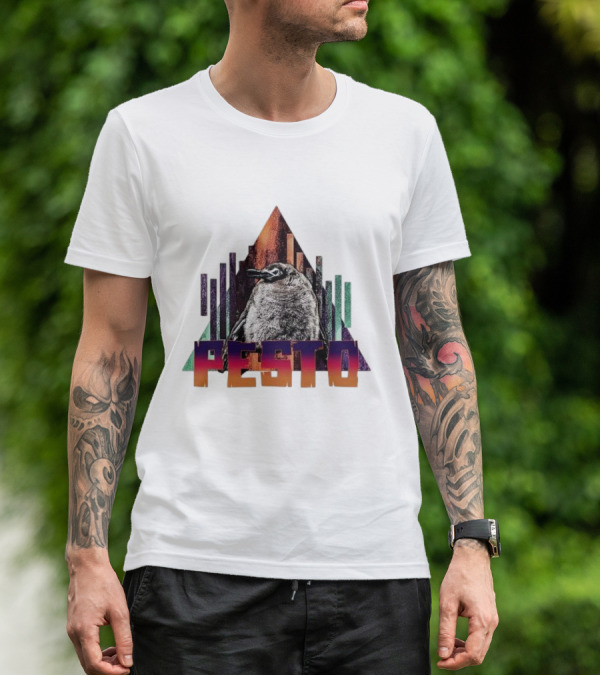 Pesto Penguin Retro Triangle Vibe T-Shirt
