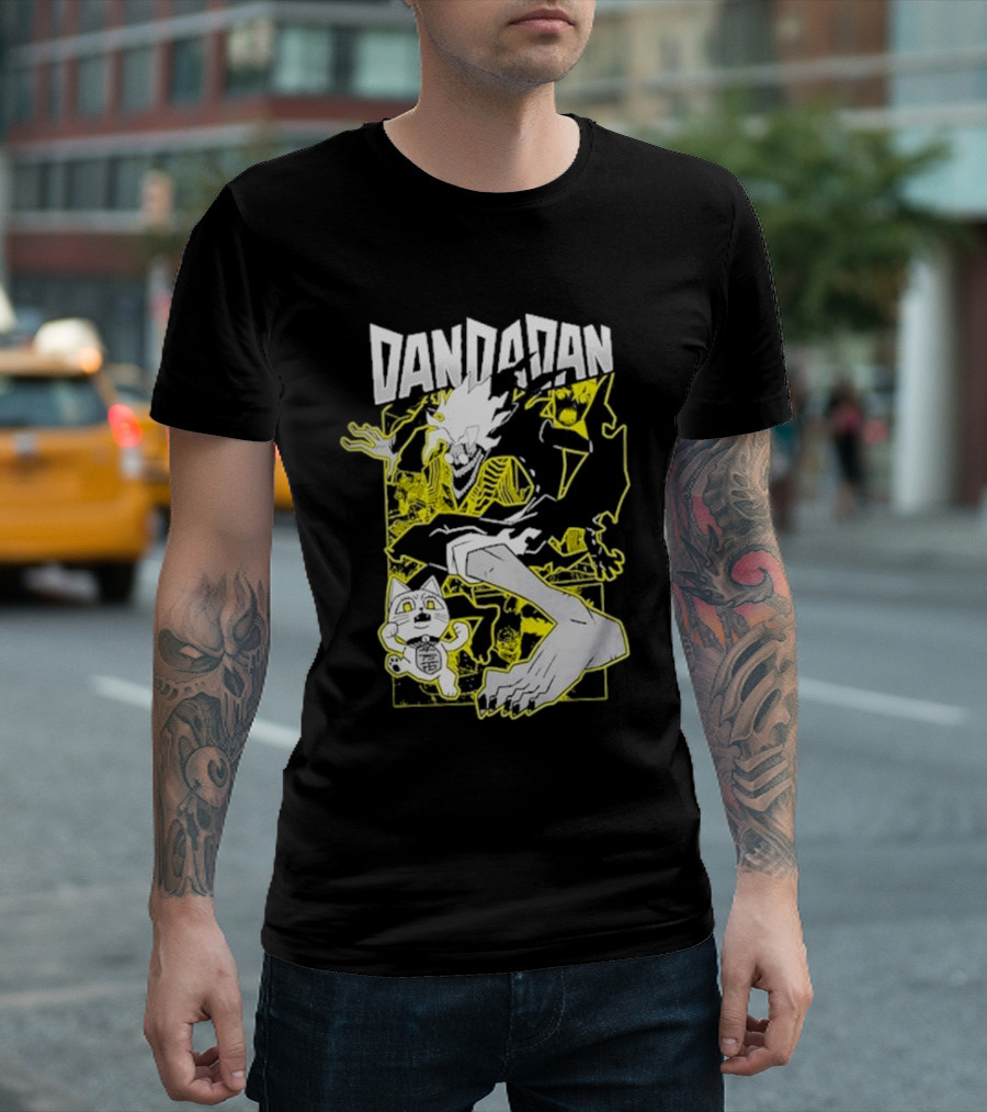 Dandadan Anime Manga Character Skeleton Creature Chase T-Shirt