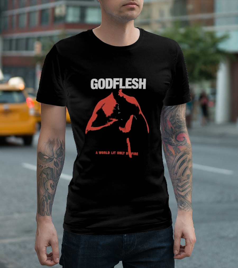 Godflesh A World Lit Only By Fire Red T-Shirt