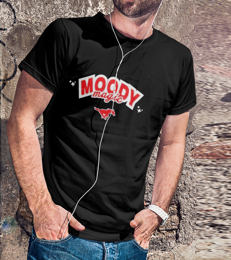 Moody Magic SMU Volleyball Mustang Spirit T-Shirt