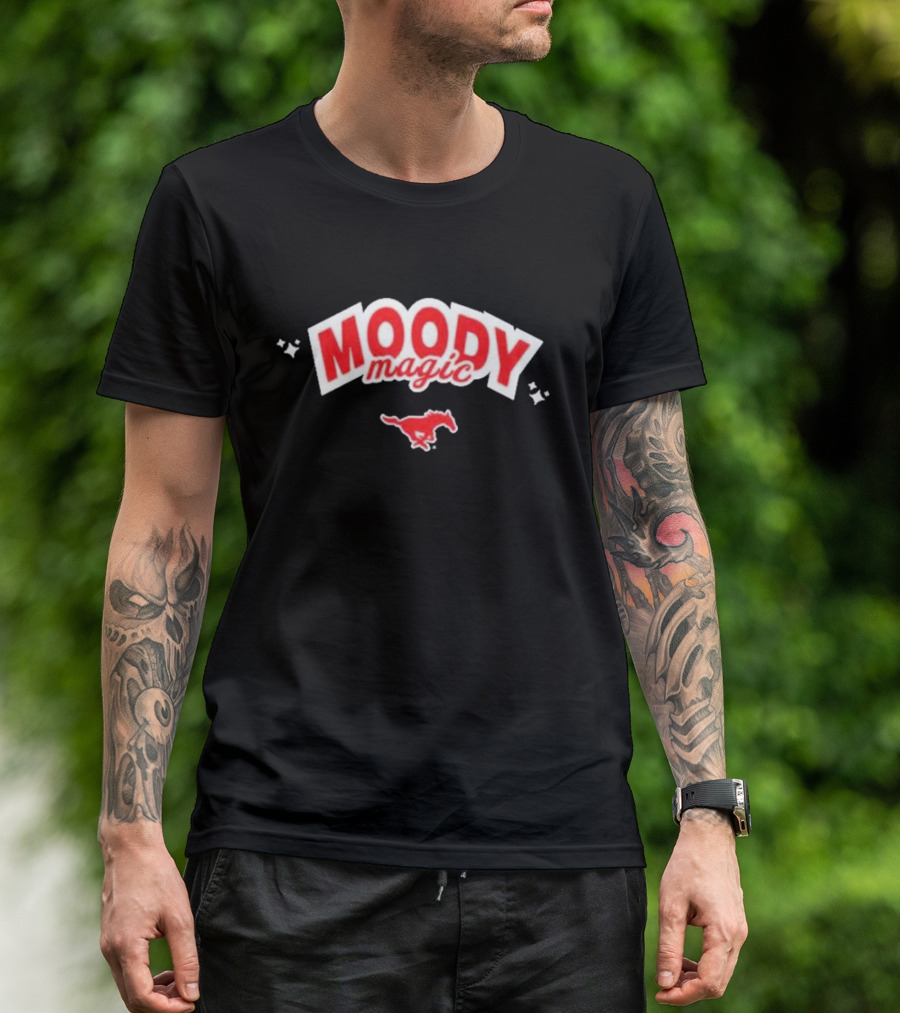 Moody Magic SMU Volleyball Mustang Spirit T-Shirt