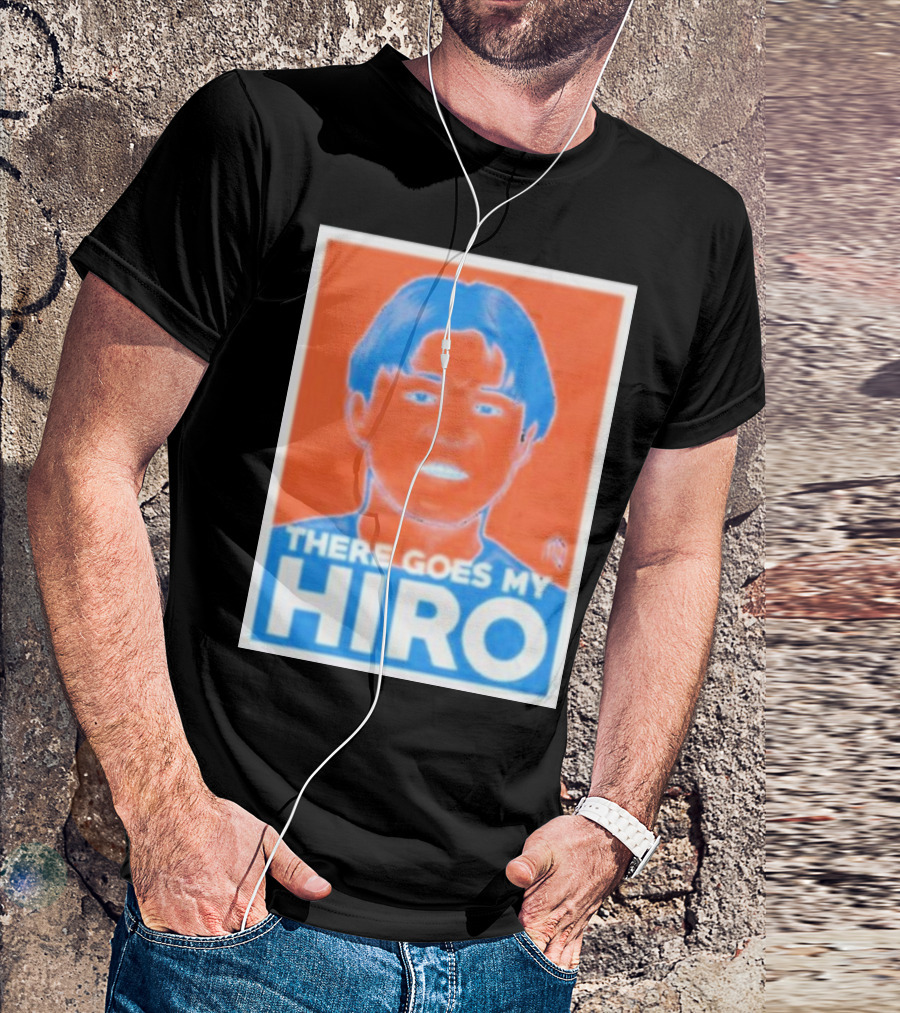 There Goes My Hiro Portrait Blue And Orange T-Shirt