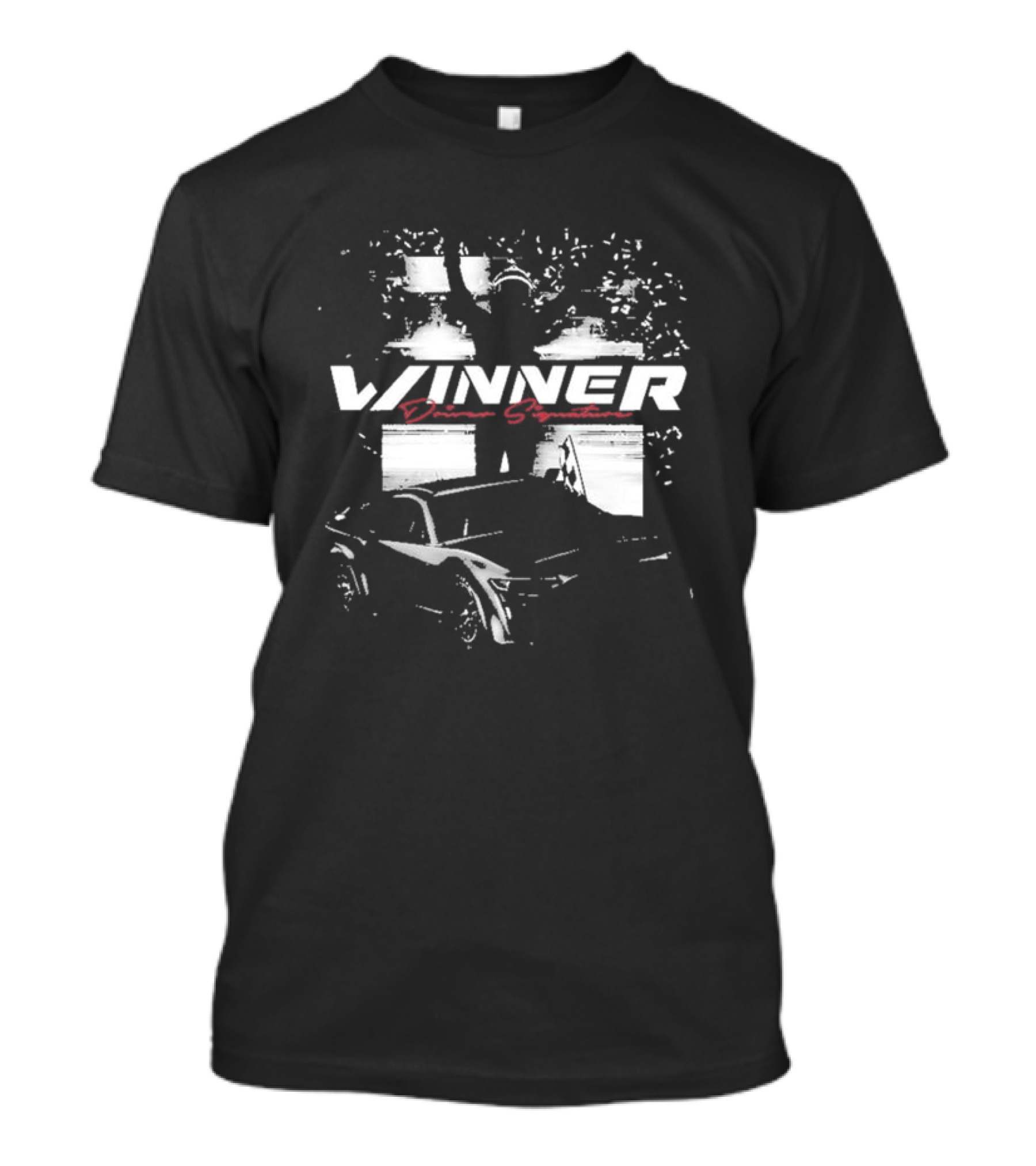 Winner Driven Signature Kyle Larson Checkered Flag Sports 2024 Bank Of America Roval 400 Race Win T-Shirt