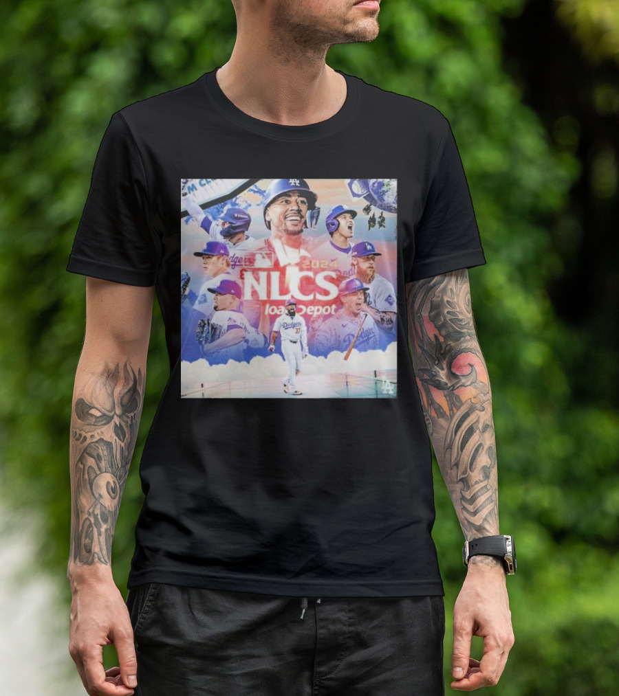 NLCS 2024 Los Angeles Dodgers LoanDepot Players Montage T-Shirt