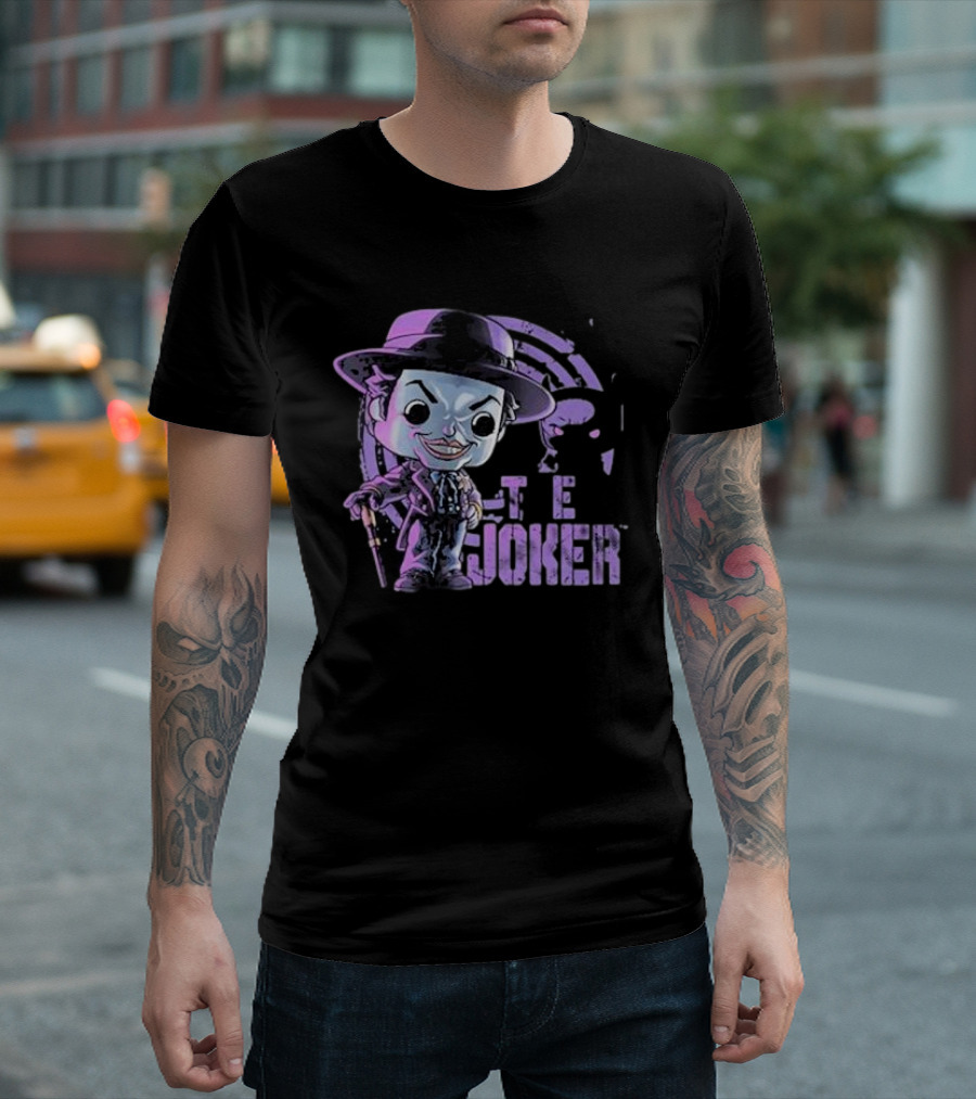 The Joker Pop 2024 Vintage Cartoon Character With Hat And Purple T-Shirt