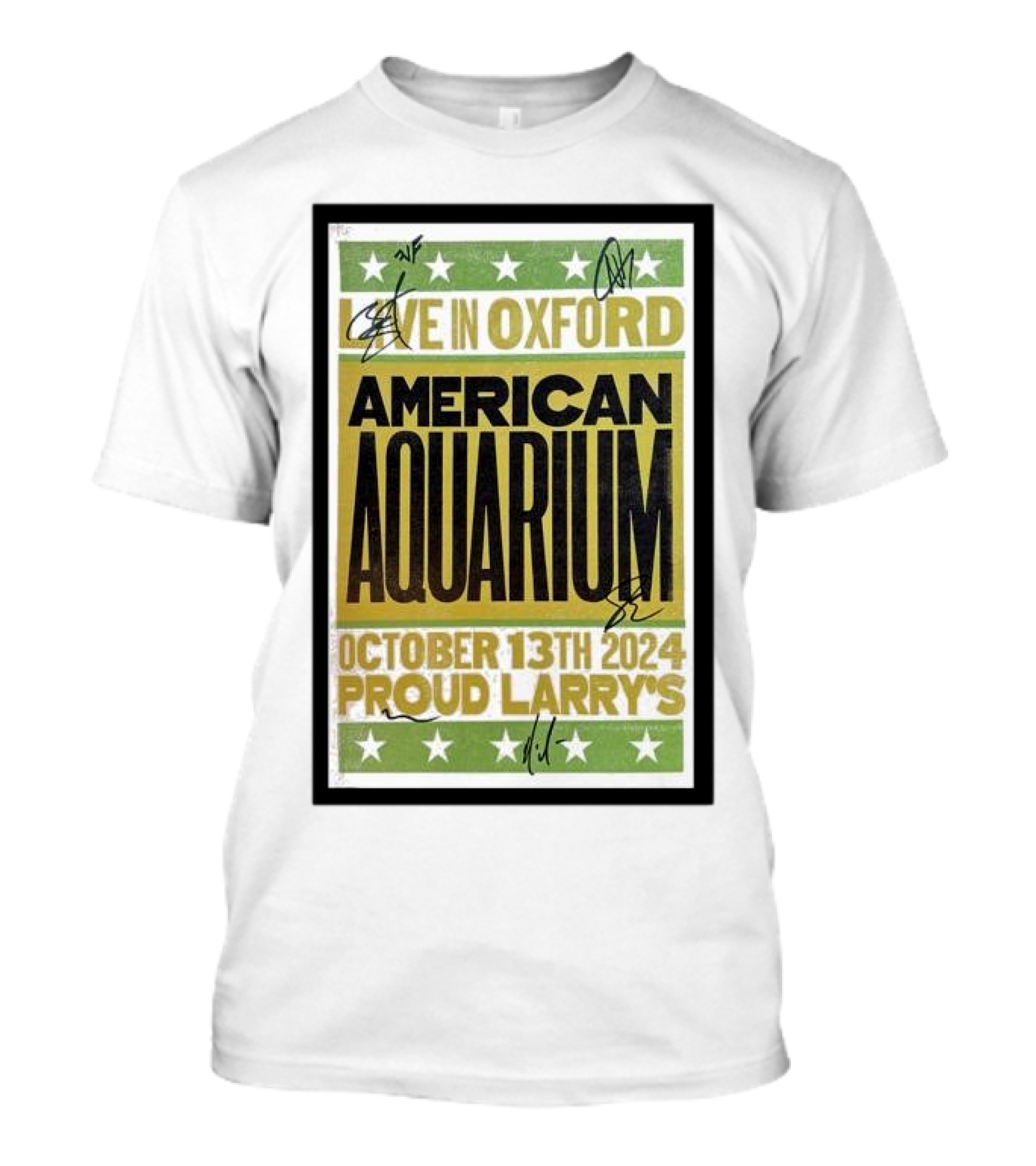 American Aquarium Live In Oxford October 13th 2024 Proud Larry's Concert T-Shirt
