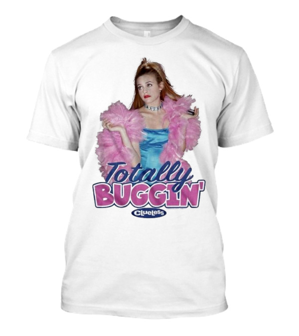 Clueless Totally Buggin' Pink Feather Boa Iconic Look T-Shirt