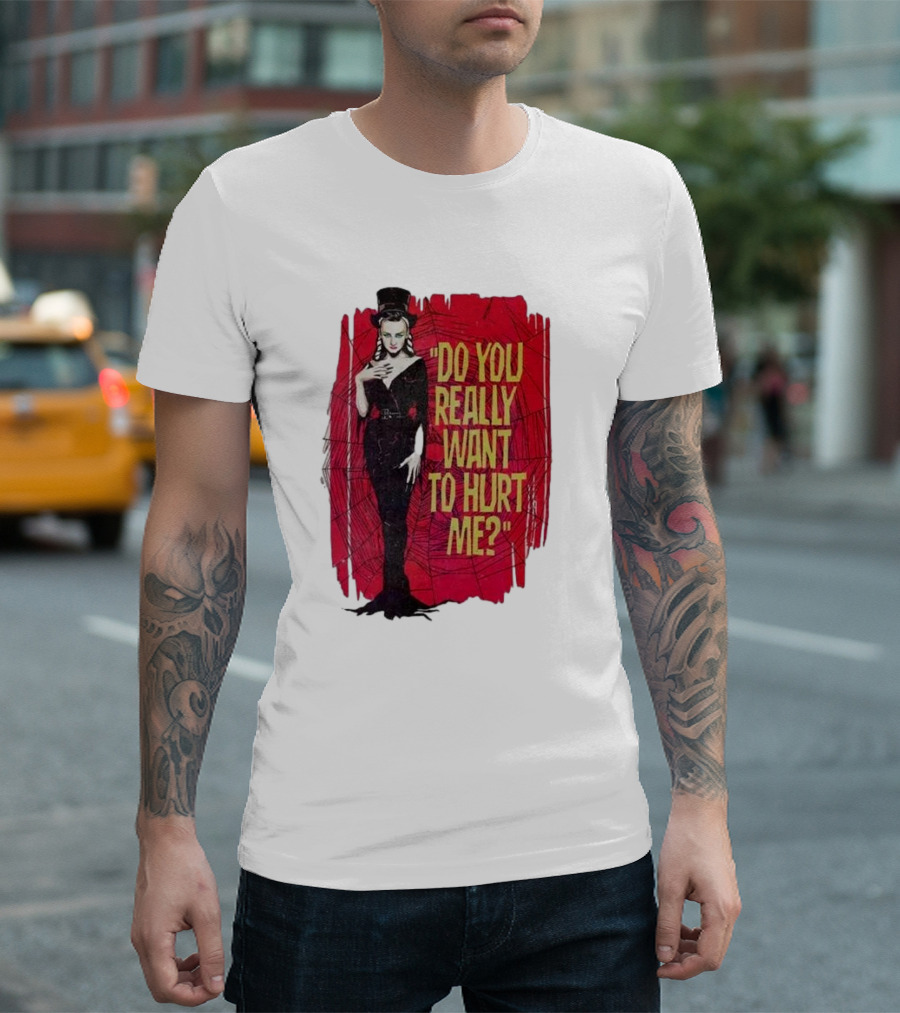 Do You Really Want to Hurt Me Red Background Goth T-Shirt