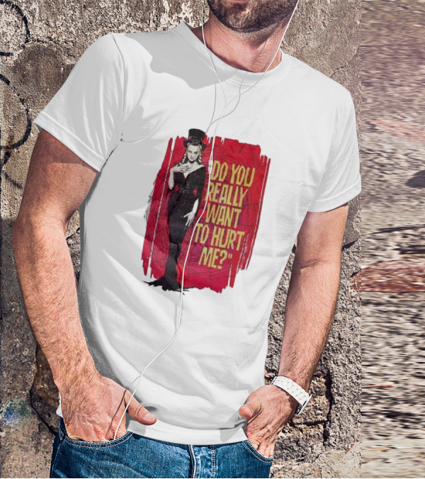 Do You Really Want To Hurt Me Red Background Goth T-Shirt