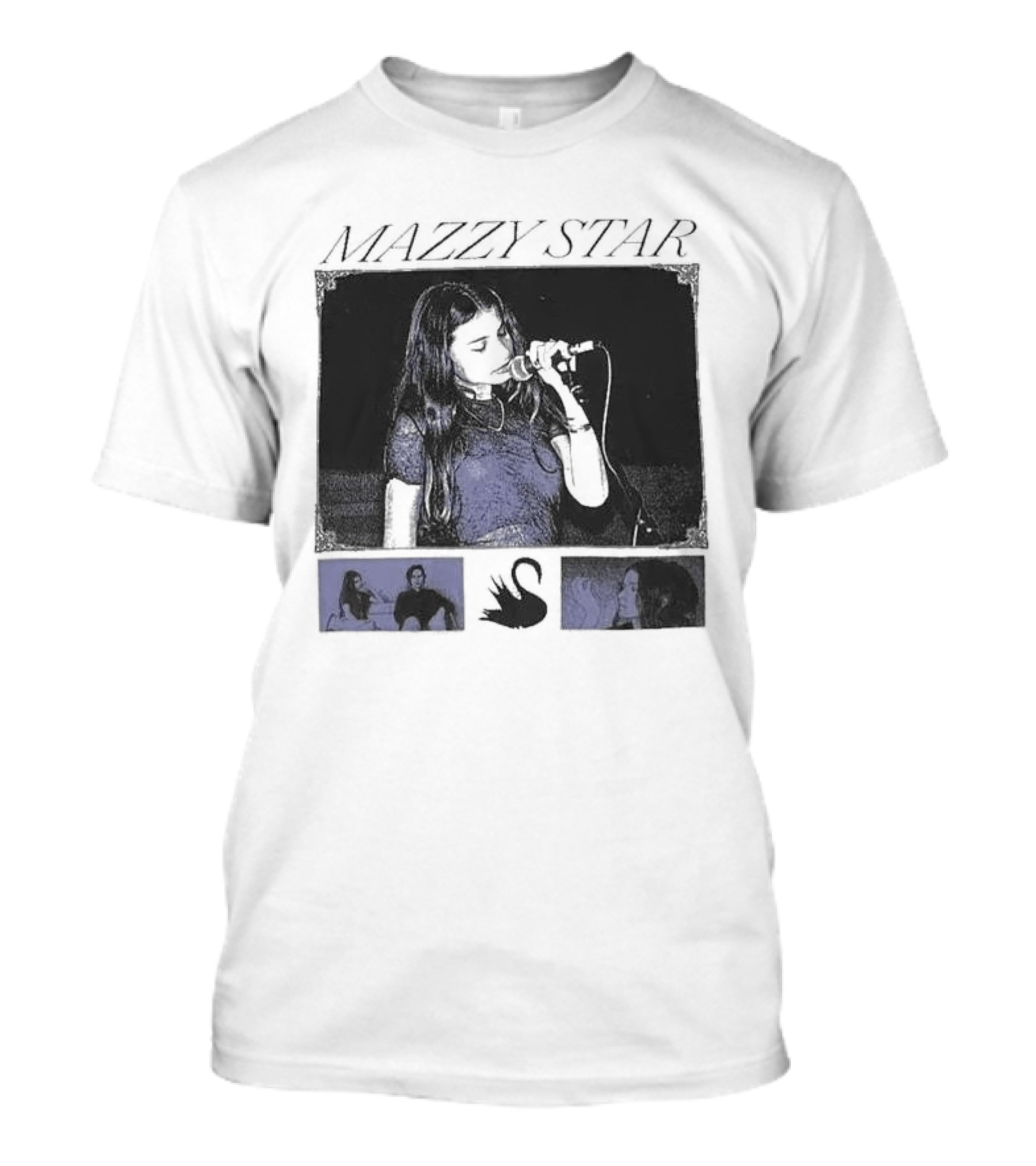 Mazzy Star Vintage Concert Iconic Imagery With Swan Elements T-Shirt