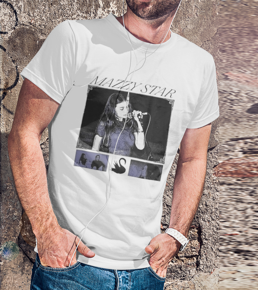 Mazzy Star Vintage Concert Iconic Imagery With Swan Elements T-Shirt