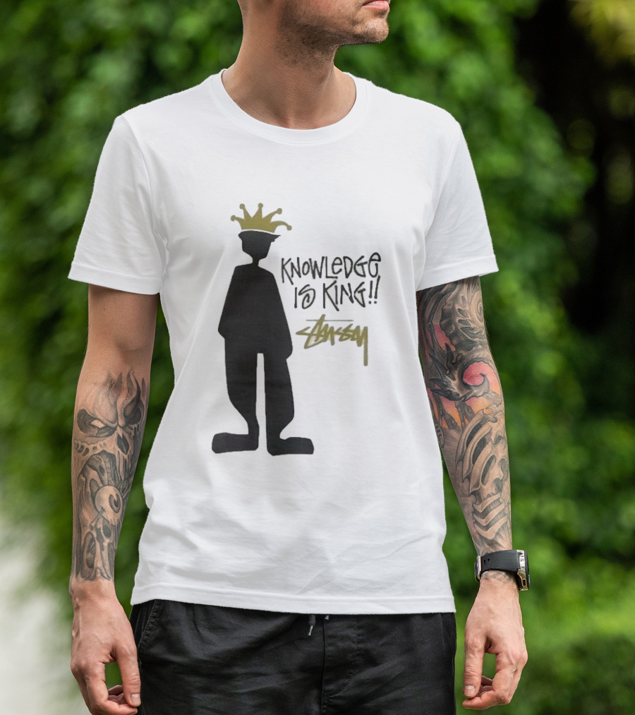 Stussy Knowledge Is King Silhouette With Crown T-Shirt
