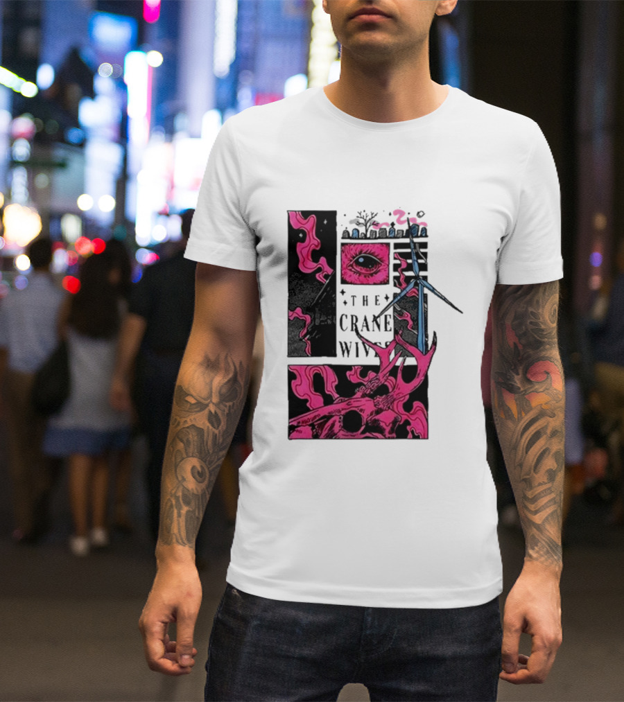 The Crane Wives The Well Pink Skull And Windmill T-Shirt