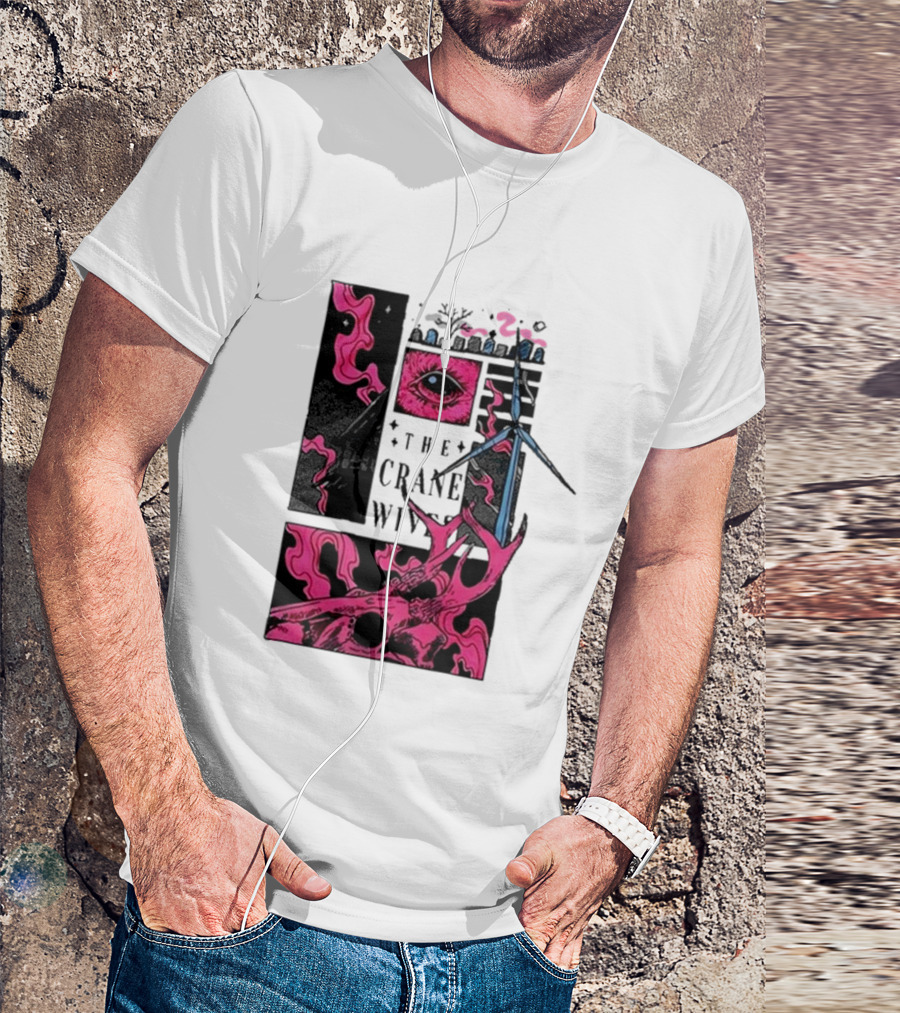 The Crane Wives The Well Pink Skull And Windmill T-Shirt