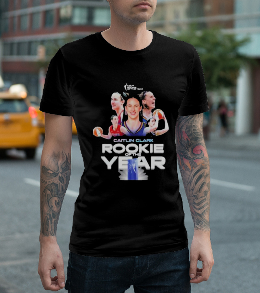 WNBA Rookie of the Year 2024 Caitlin Clark Basketball Star T-Shirt