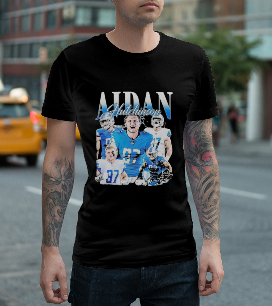 Aidan Hutchinson Detroit Lions 97 Football Star T-Shirt