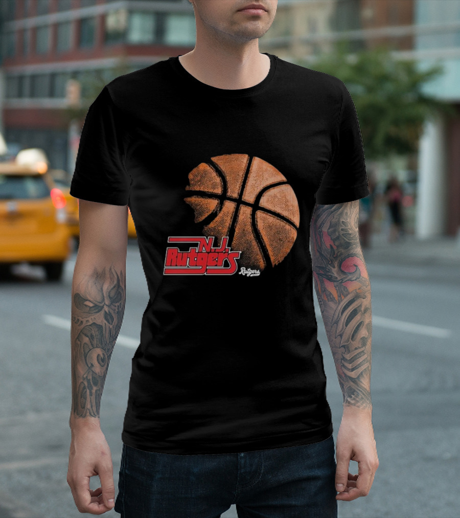 Rutgers Scarlet Knights NJ Basketball Retro T-Shirt