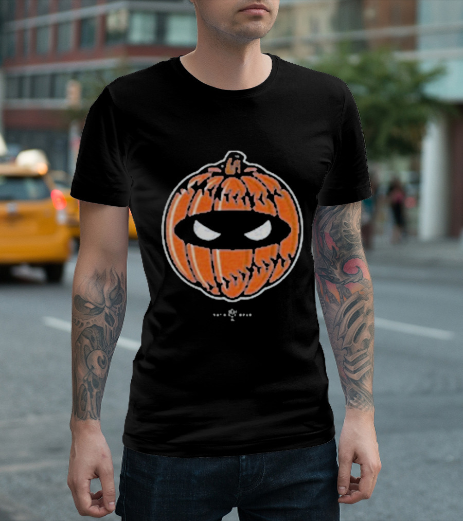 Pitching Ninja Playoff Pumpkin Jack-O'-Lantern Eyes T-Shirt
