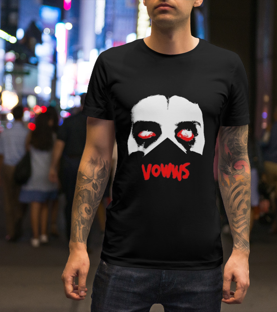 Vowws Hollow Face Red Eyes T-Shirt