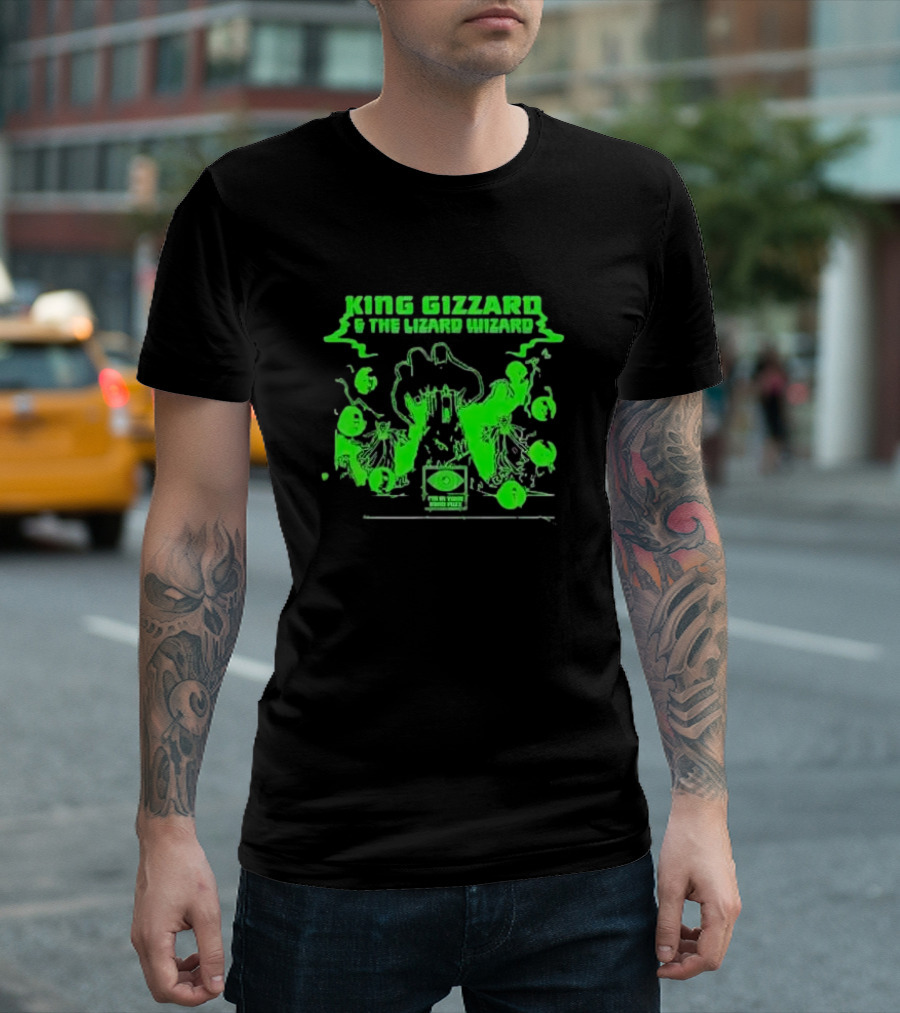 King Gizzard and The Lizard Wizard I'm in Your Mind Fuzz Green Psychedelic T-Shirt