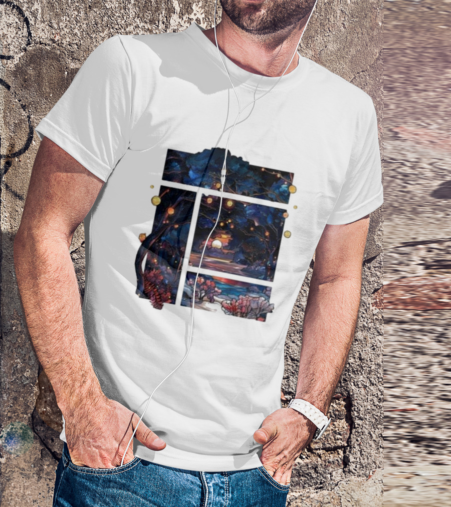 Zedd Automatic Yes Enchanted Forest Sunset Night Sky T-Shirt