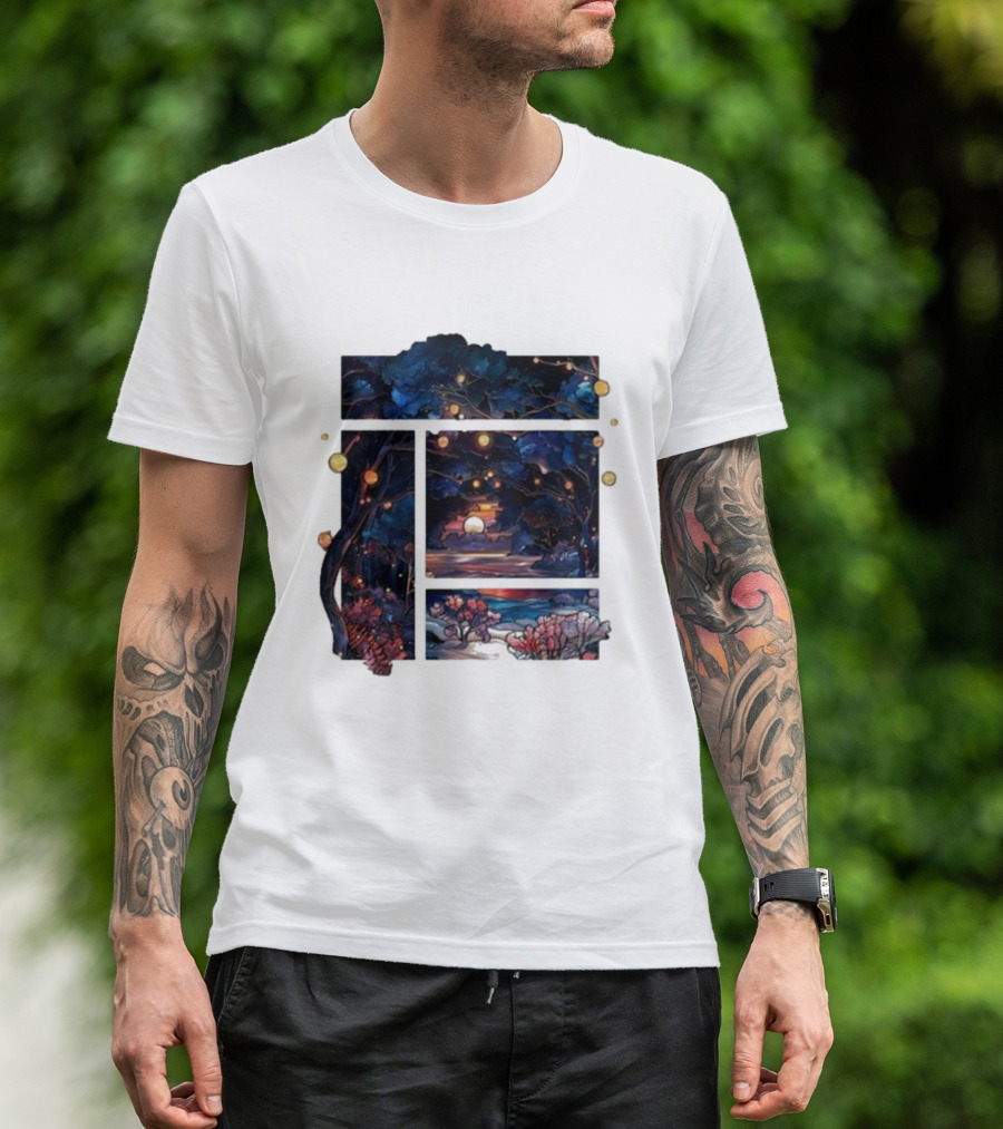 Zedd Automatic Yes Enchanted Forest Sunset Night Sky T-Shirt