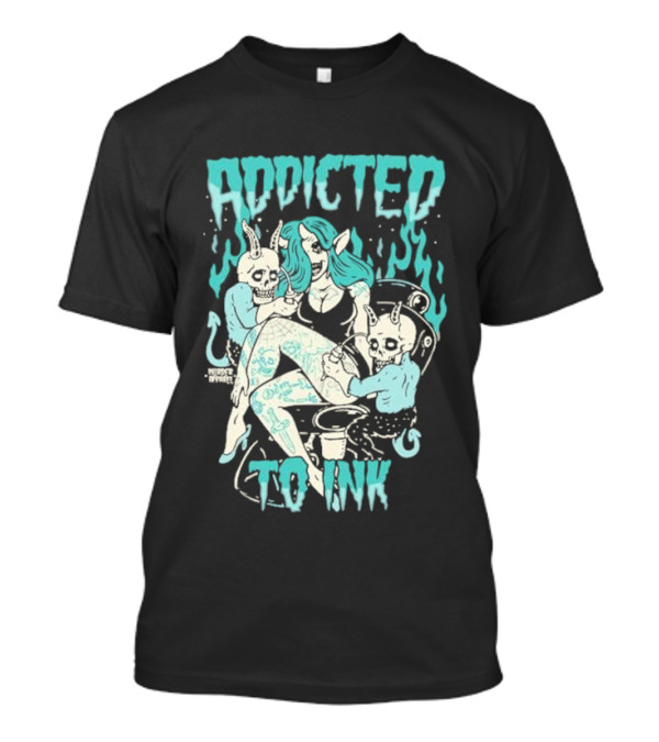 Addicted To Ink Murder Apparel Demon Tattoo Fantasy T-Shirt