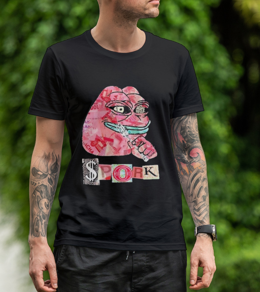 Frog Joseph David Colombo $pork Money Collage T-Shirt