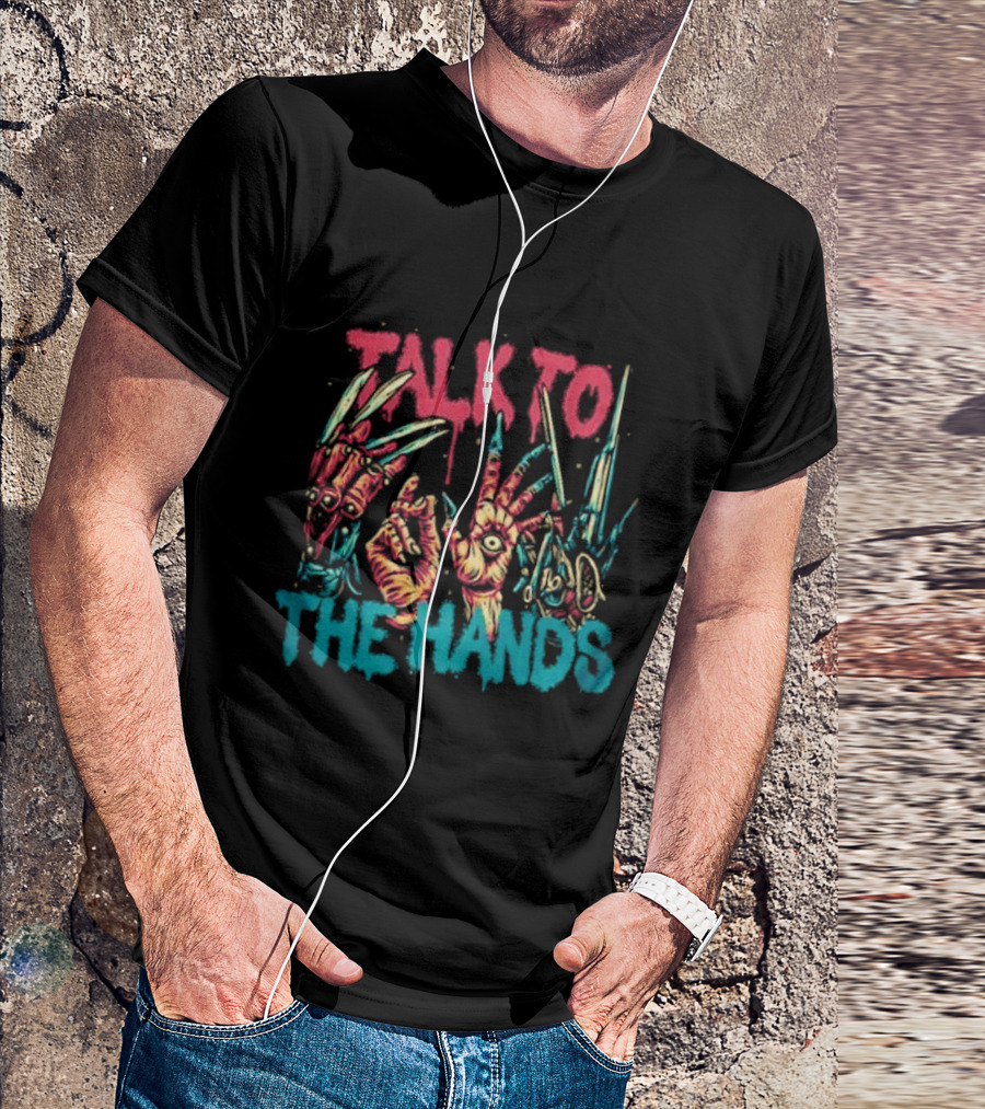 Talk To The Hands Halloween Horror Icons T-Shirt