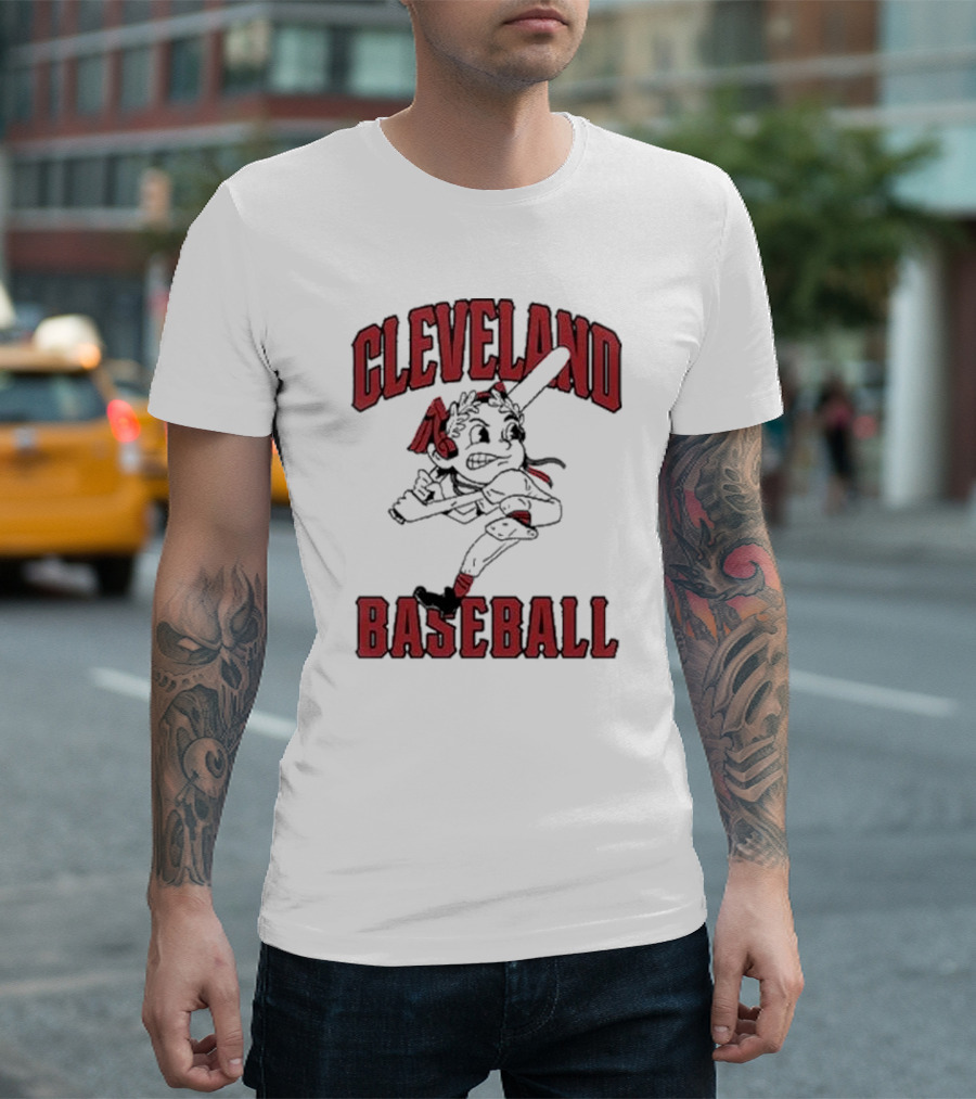 Cleveland Baseball Retro Chief Wahoo Character T-Shirt