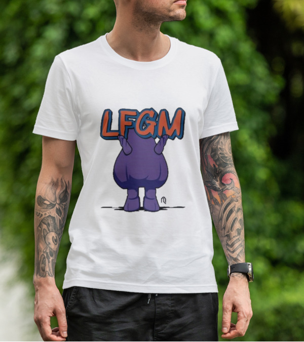 LFGM Monster Grimace New York Mets Sign T-Shirt