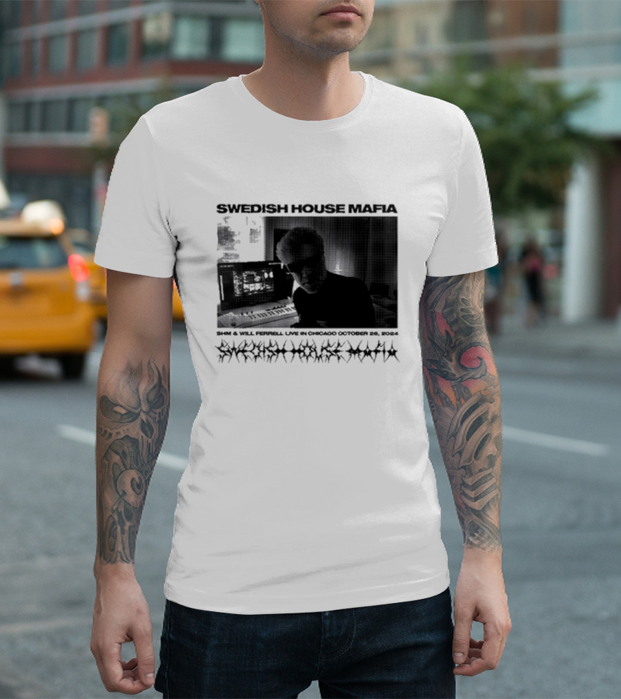 SWEDISH HOUSE MAFIA SHM And WILL FERRELL LIVE IN CHICAGO OCTOBER 26 T-Shirt