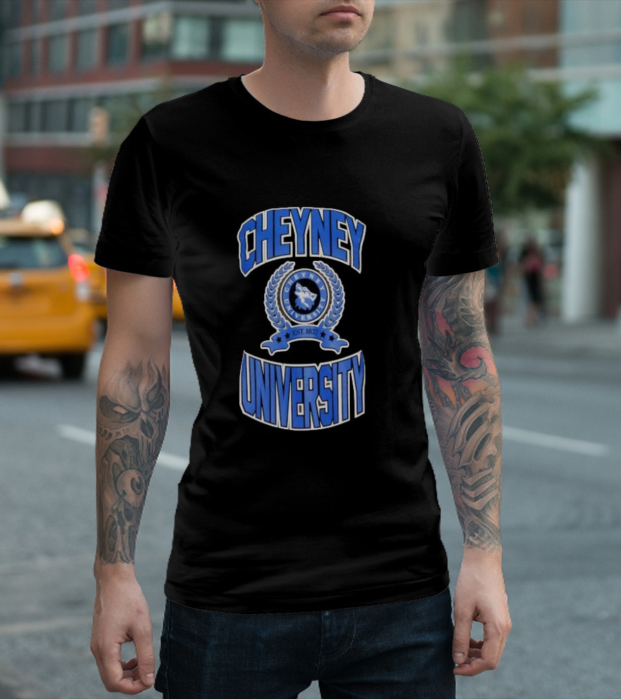 Cheyney University Vintage Est 1837 Campus Remix Blue Laurel Emblem T-Shirt