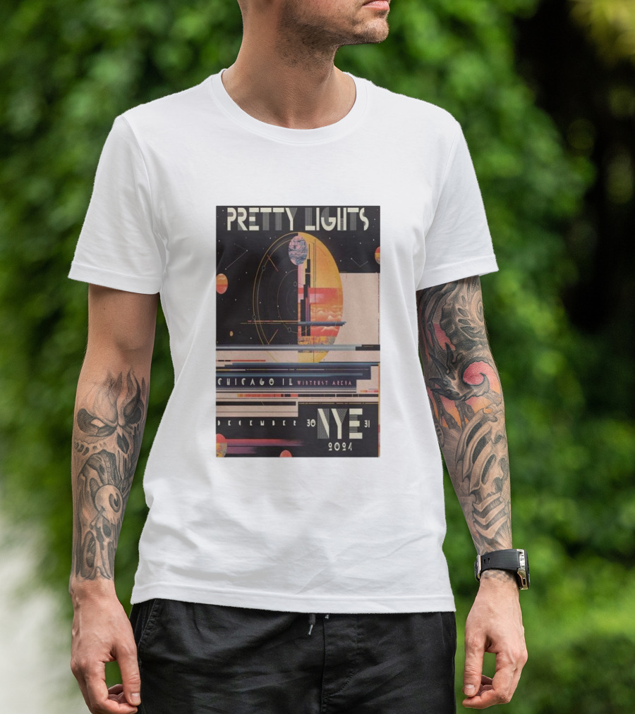 Pretty Lights Chicago IL Wintrust Arena December 30-31 2024 NYE Tour T-Shirt