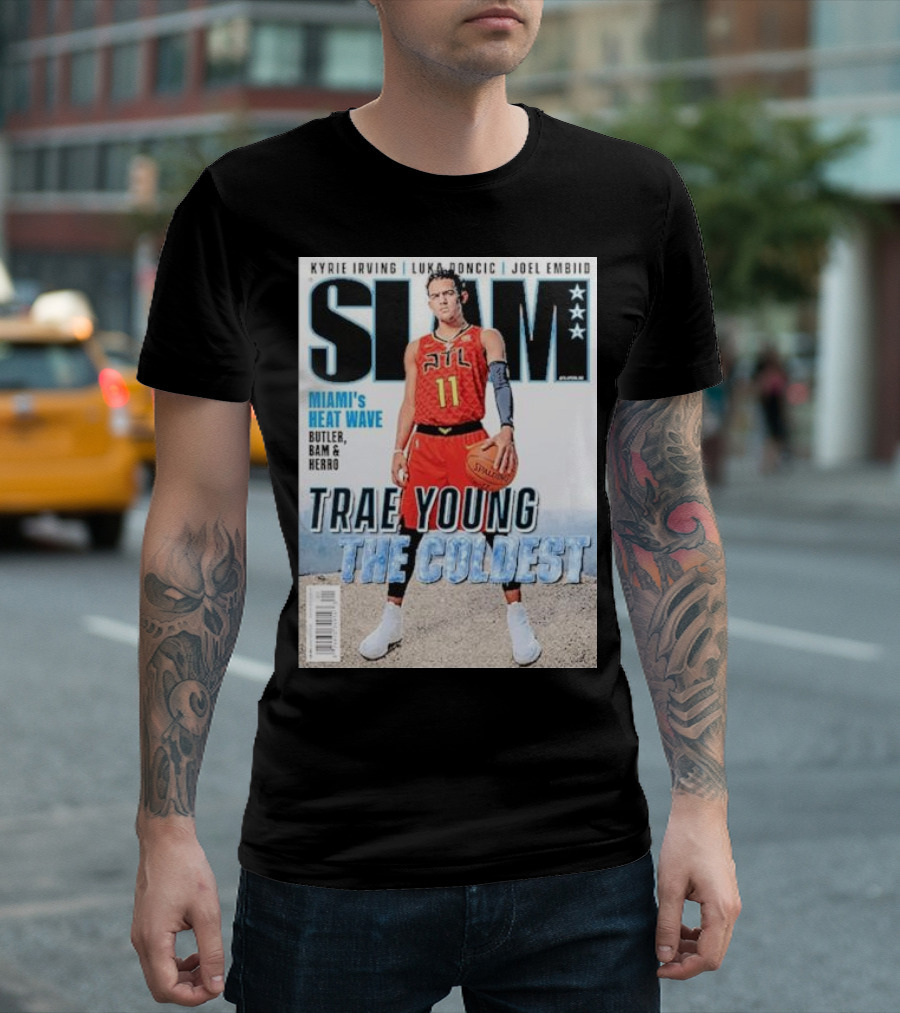 Kyrie Irving Luka Doncic Joel Embiid Miami’s Heat Wave Butler Bam Herro Trae Young The Coldest NBA Slam Magazine Cover T-Shirt