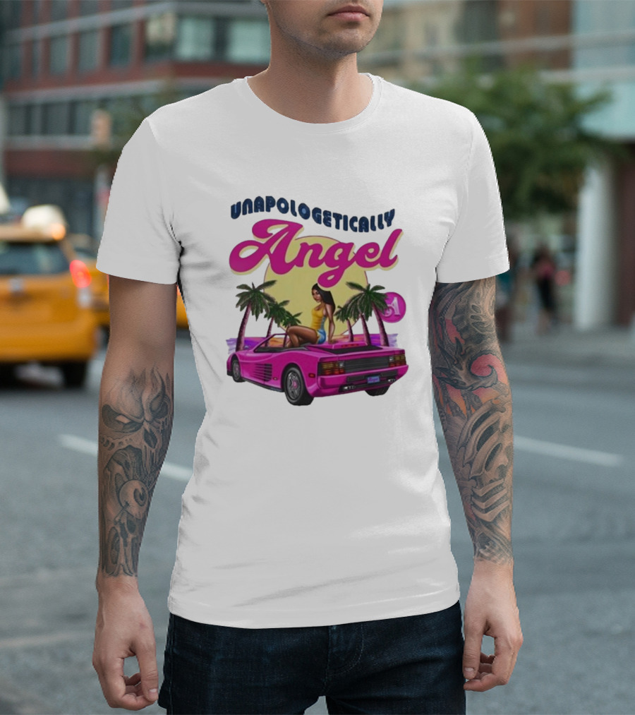 Unapologetically Angel Palm Paradise 2024 Vintage Car Vibes T-Shirt