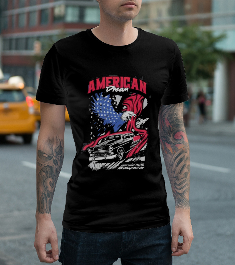 American Dream Eagle with Classic Chevy and Stars T-Shirt