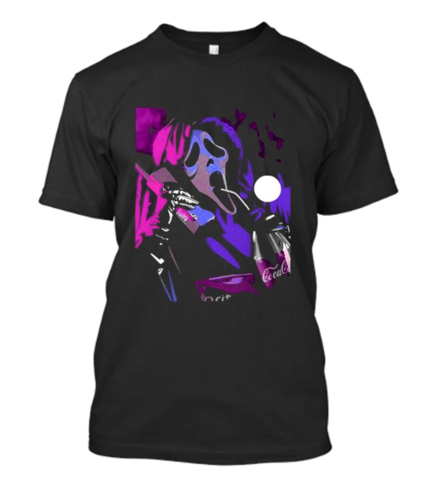 Coca-Cola Ghost Face Scream With Neon Accents T-Shirt