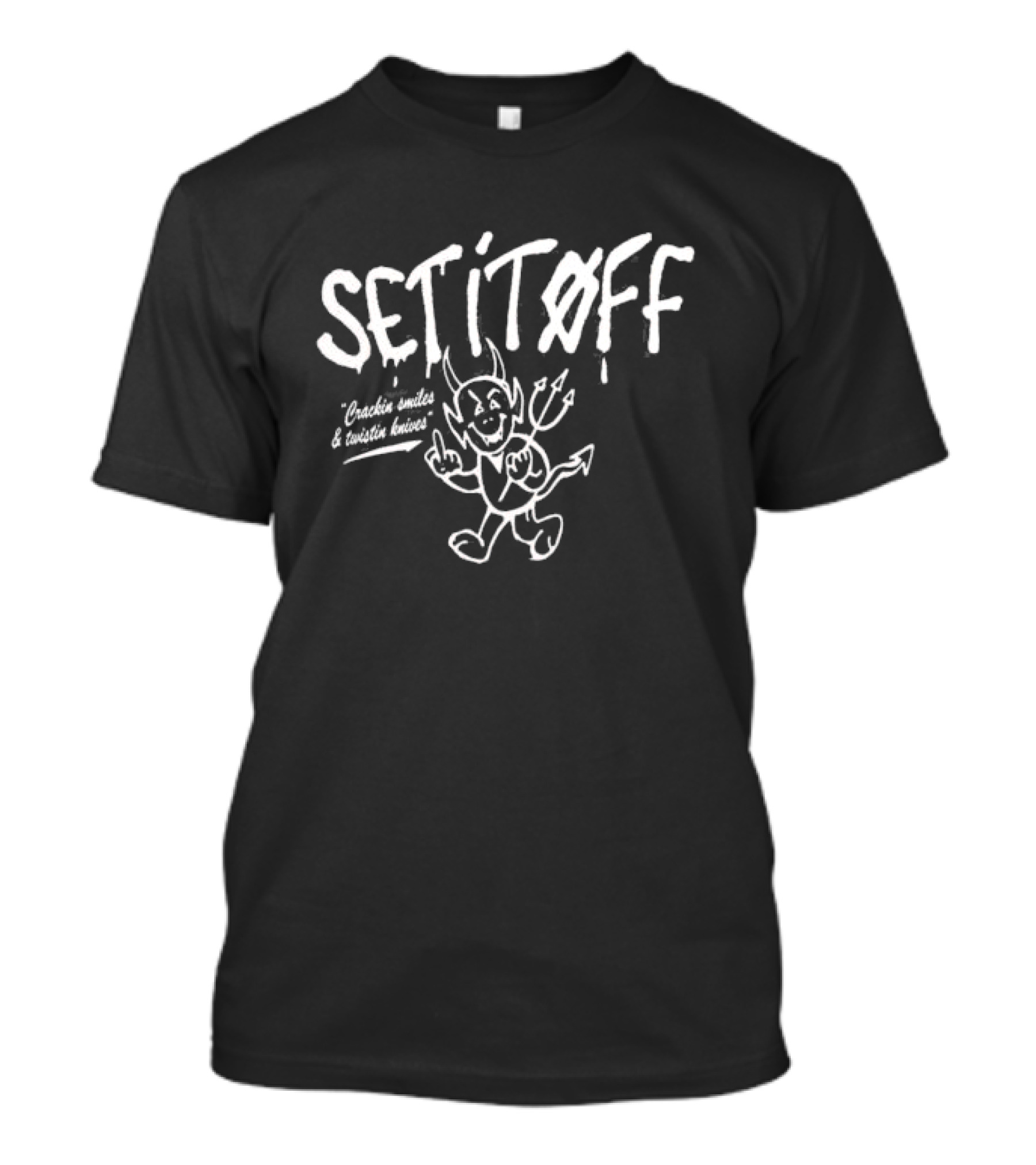 SET IT ØFF Crackin Smiles And Twistin Knives Devil T-Shirt