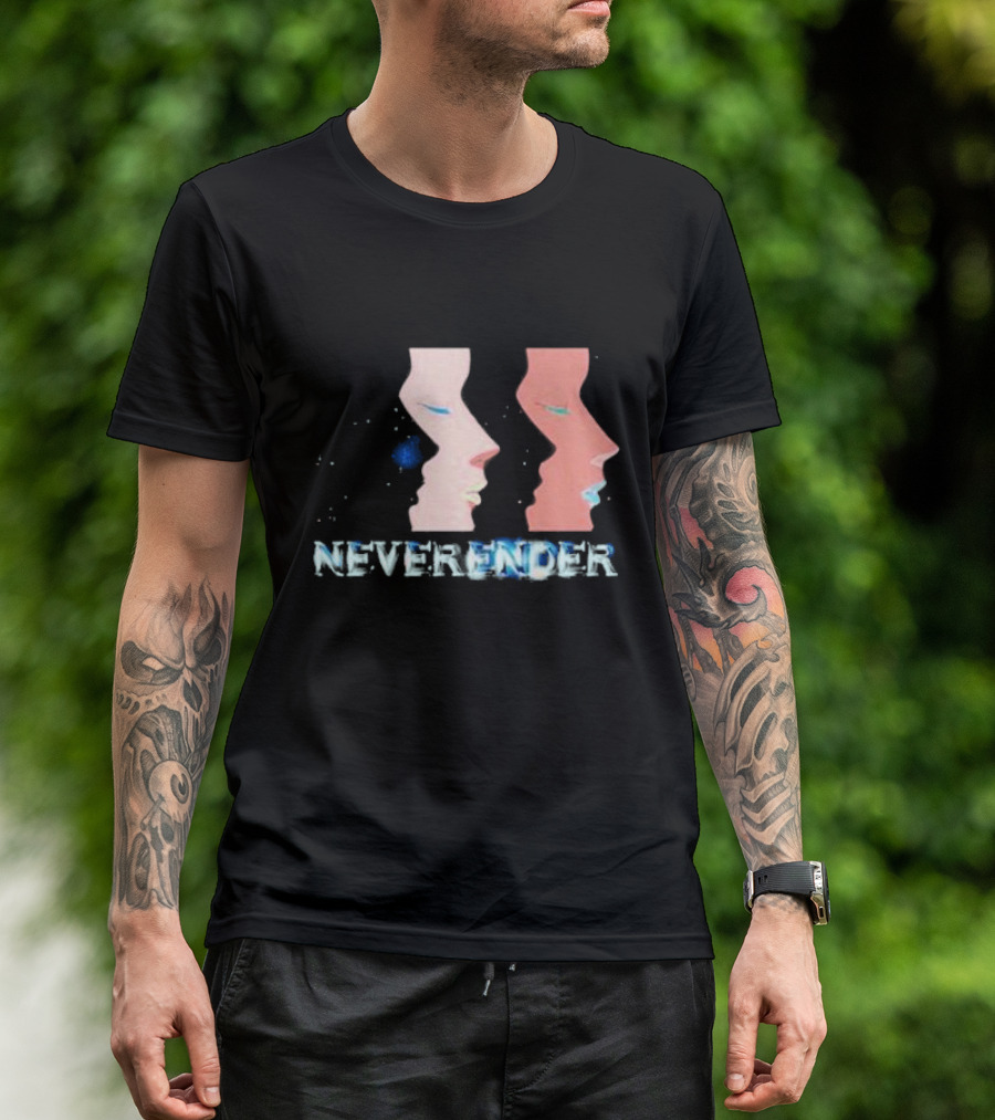 NEVERENDER Faces With Stars Cosmic Justice T-Shirt
