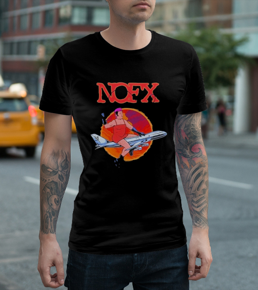 NOFX San Pedro CA October 4 5 6 2024 S&M Airlines Retro Cartoon Plane T-Shirt