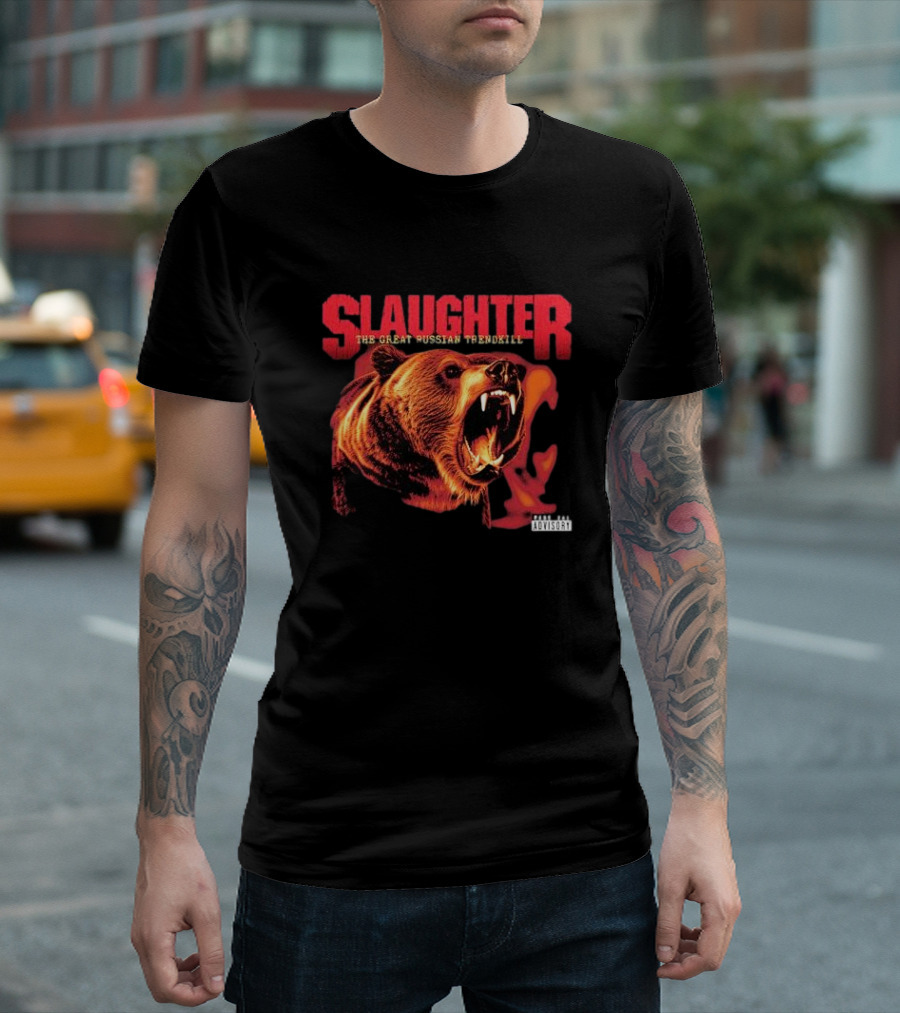 Slaughter The Great Russian Trendkill Bear Roaring T-Shirt